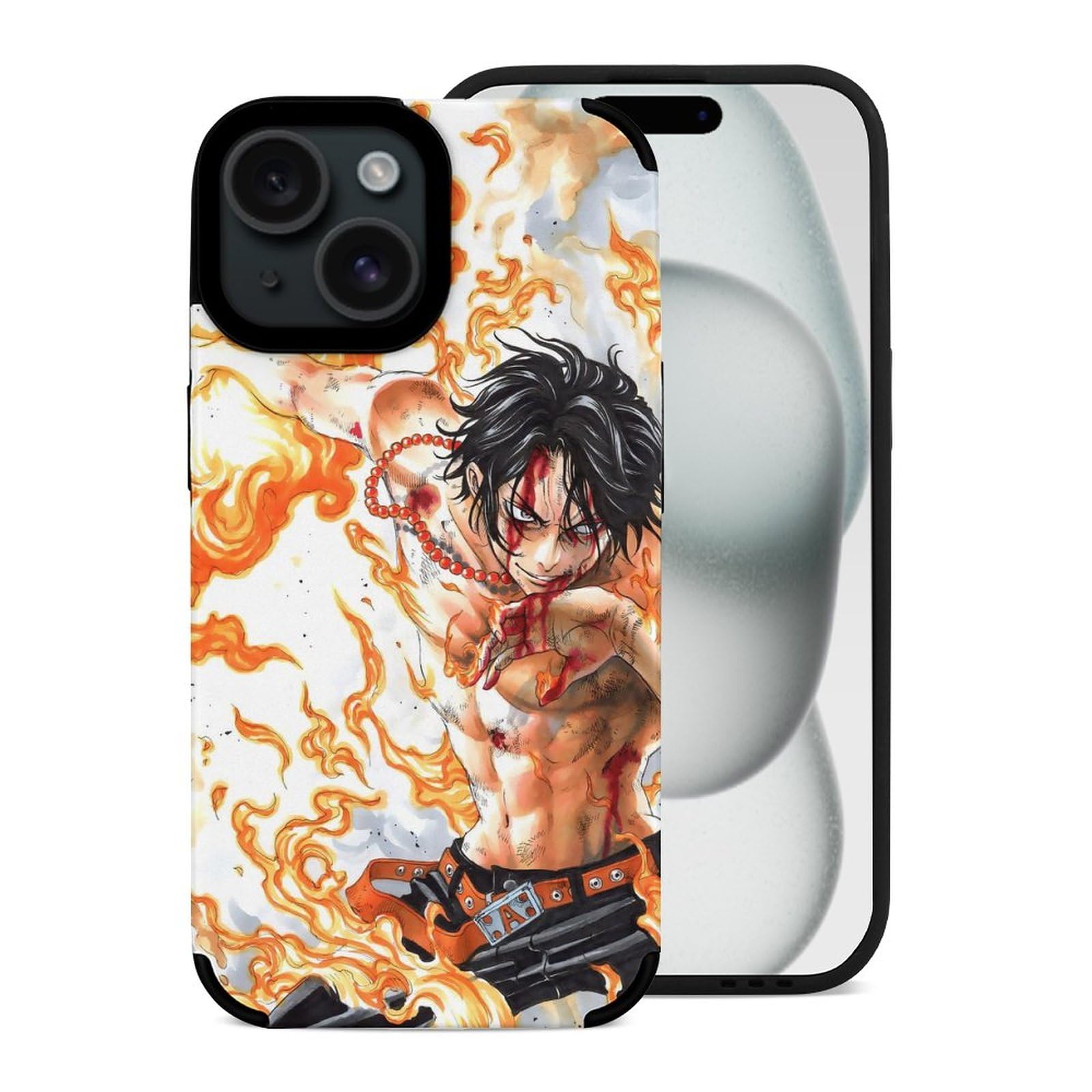 Amazon.co.jp: ワンピース エース 火拳 ONE PIECE iPhone 15 ケース 