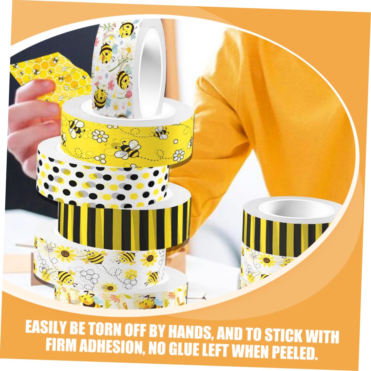 TEHAUX 60rollen Bienen-themen Washi Tape Selbstklebendes Dekorationsband Für Scrapbooking Handarbeit Journaling Und Kreative Projekte