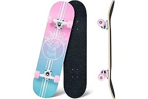 Pink Skateboard for Kids and Beginners