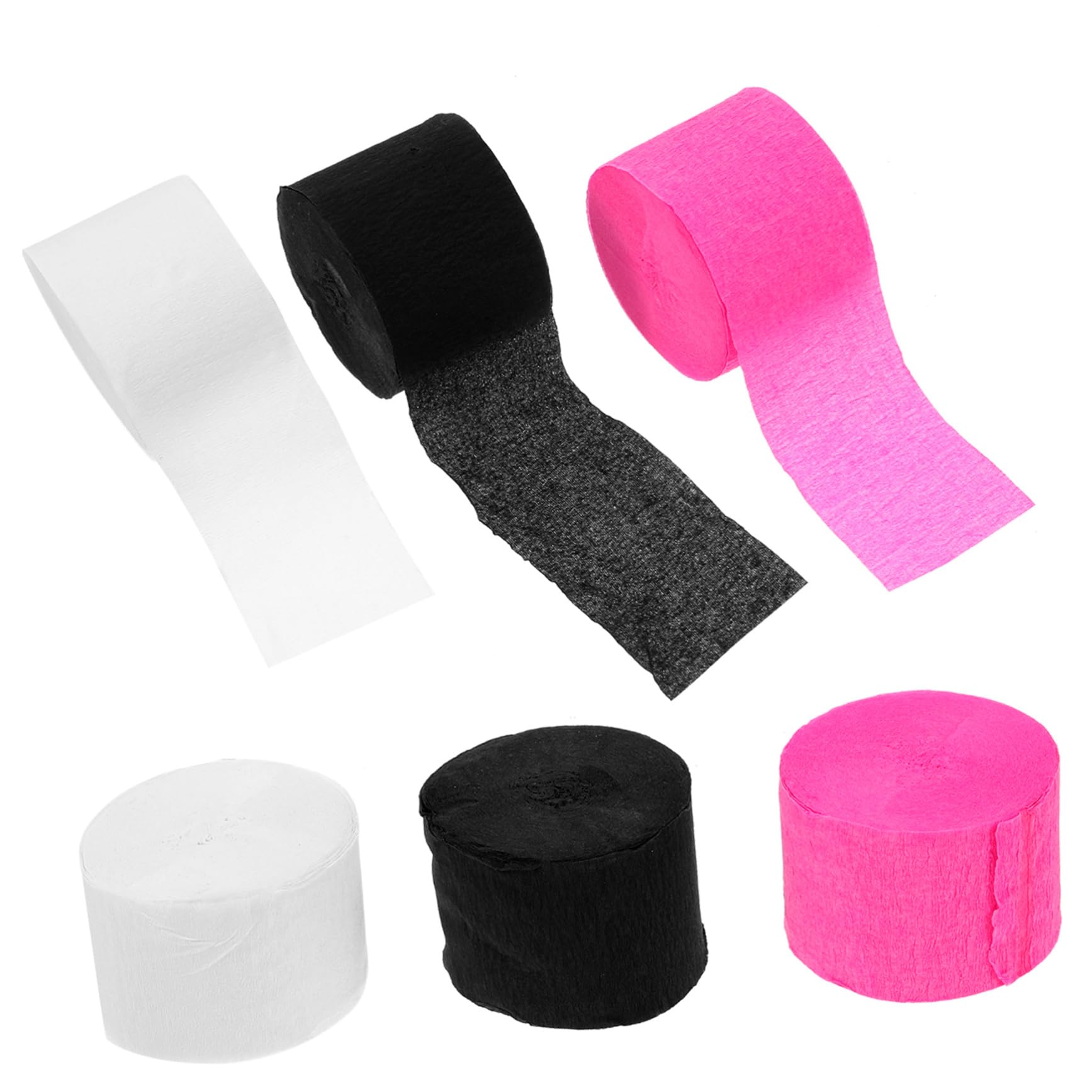 KALLORY Bright Crepe Paper Streamers Multi- Rolls for Party Supplies Decorative Streamers for Celebrati