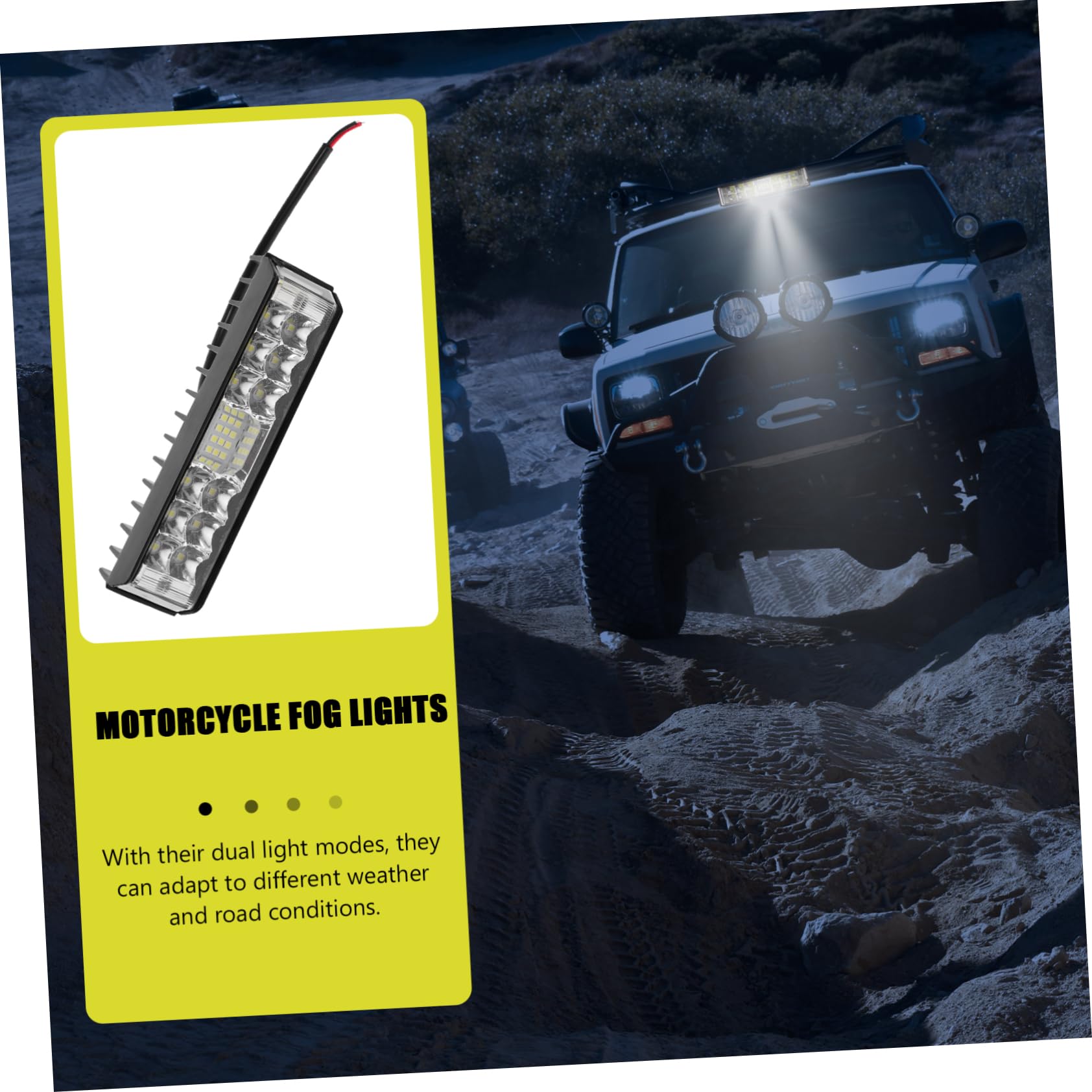 1Paio Luci LED per Professionali Lampade Anteriori per Illuminazione per Guida Notturna e Off Road Facile Installazione