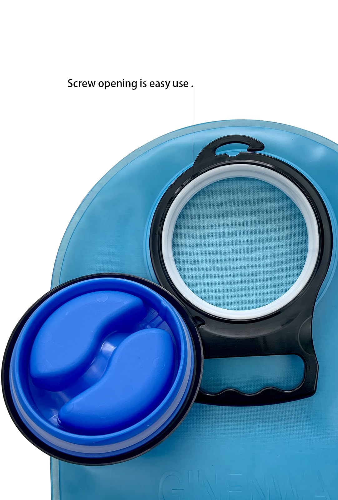 Generic Large Opening Hydration Bladder 2 Liter Leak Proof Water Reservoir, BPA Free Hydration Pack Replacement for Hiking Biking Climbing Cycling Running, (3L), Blue