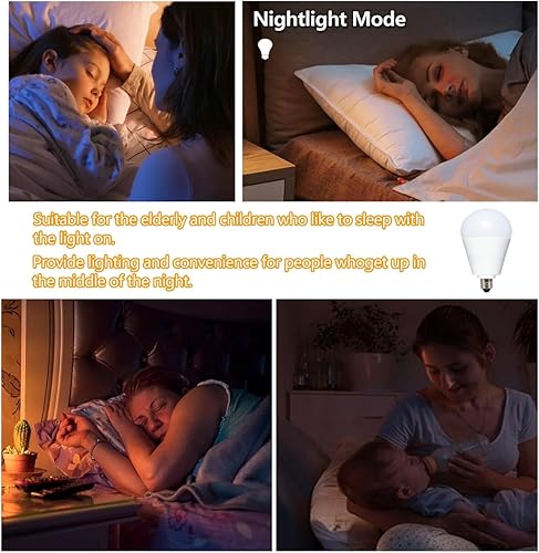 Miniatura 6 de VYAOMLI Bombillas LED inteligentes con base E12 de 2.4 GHz, bombilla LED regulable de 6 W, equivalente a 40 W, temperatura de color ajustable (2700