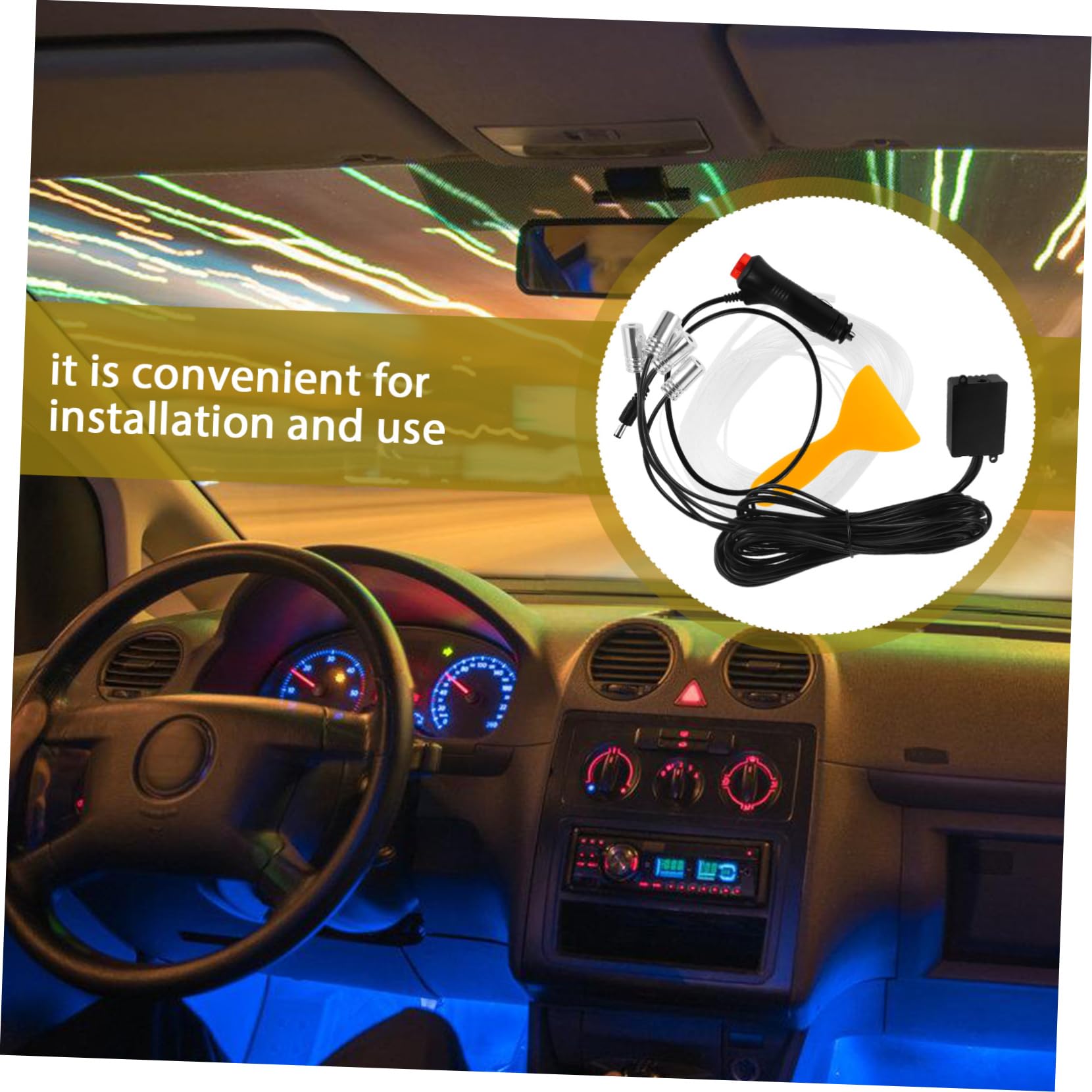 Luces LED Interiores de Coche Fibra Óptica 10 W 12 V