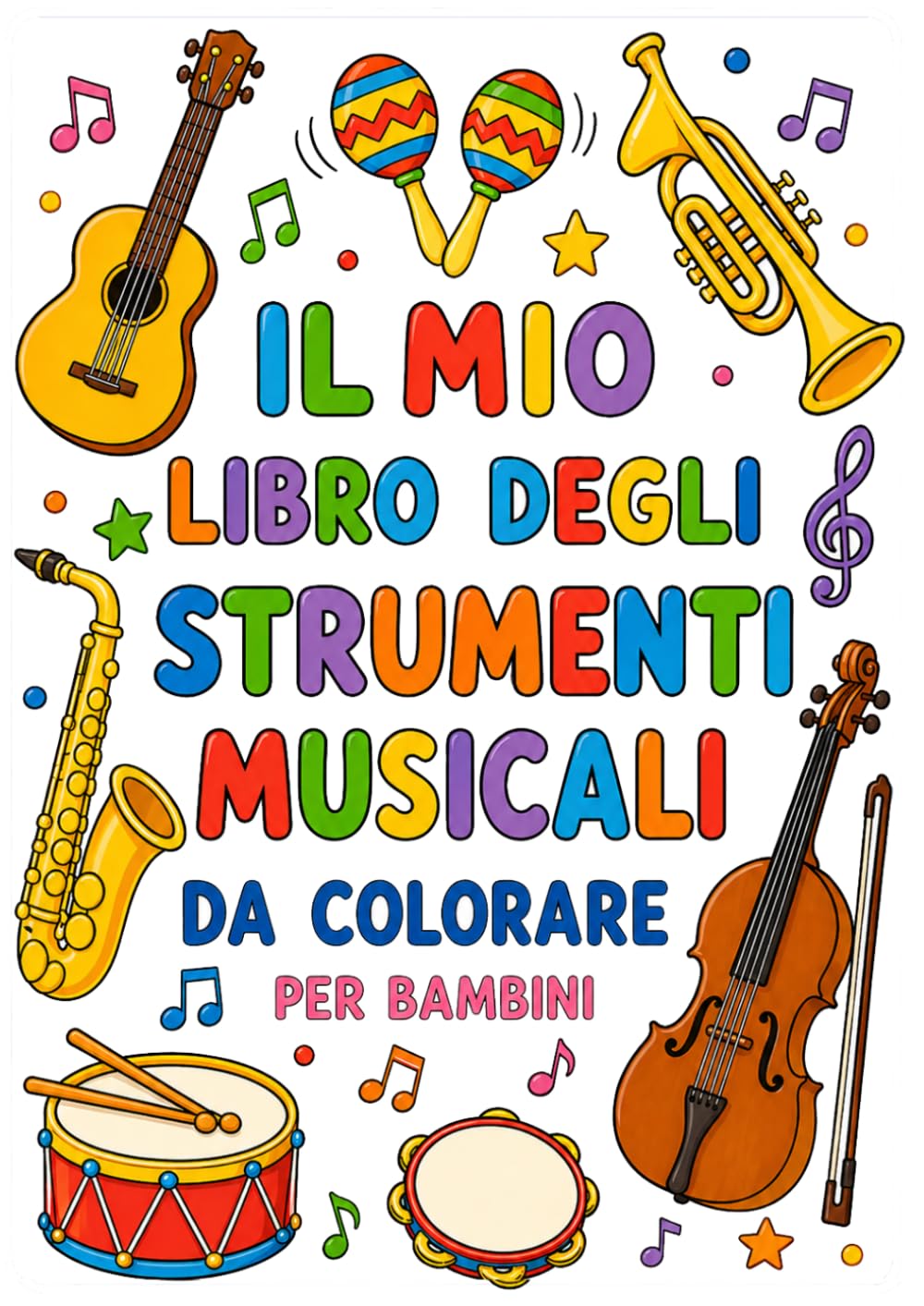 Gli strumenti musicali da colorare