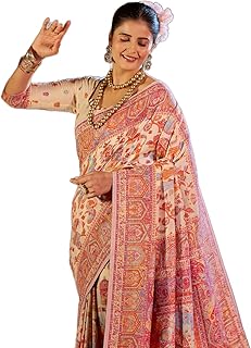 SWORNOF Women's kanjivaram banarasi silk saree for festival Wedding silk with rich pallu Design sarees for women with Unst...
