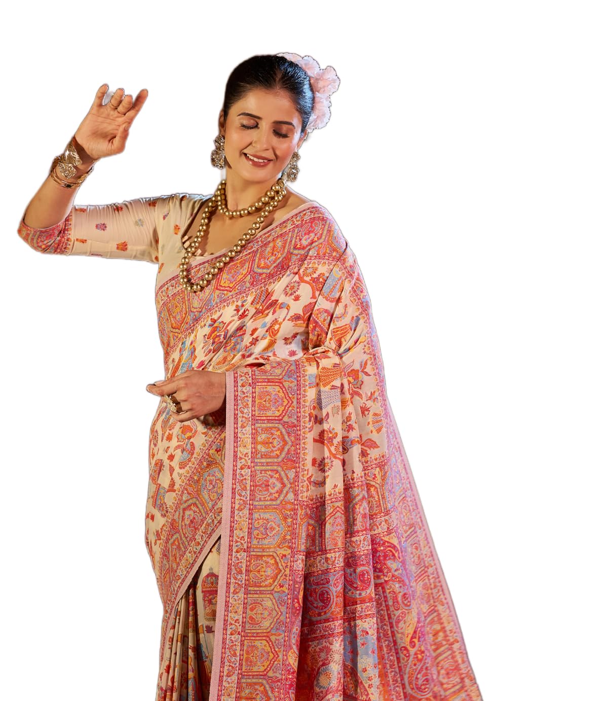 SWORNOF Women’s kanjivaram banarasi silk saree for festival Wedding silk with rich pallu Design sarees for women with Unstitched blouse piece