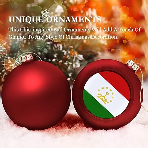 Vista 258 de Adornos dorados de bola de Navidad de Trinidad y Tobago, adorno de bola de bandera de Trinidad y Tobago, adornos de Navidad de bandera nacional