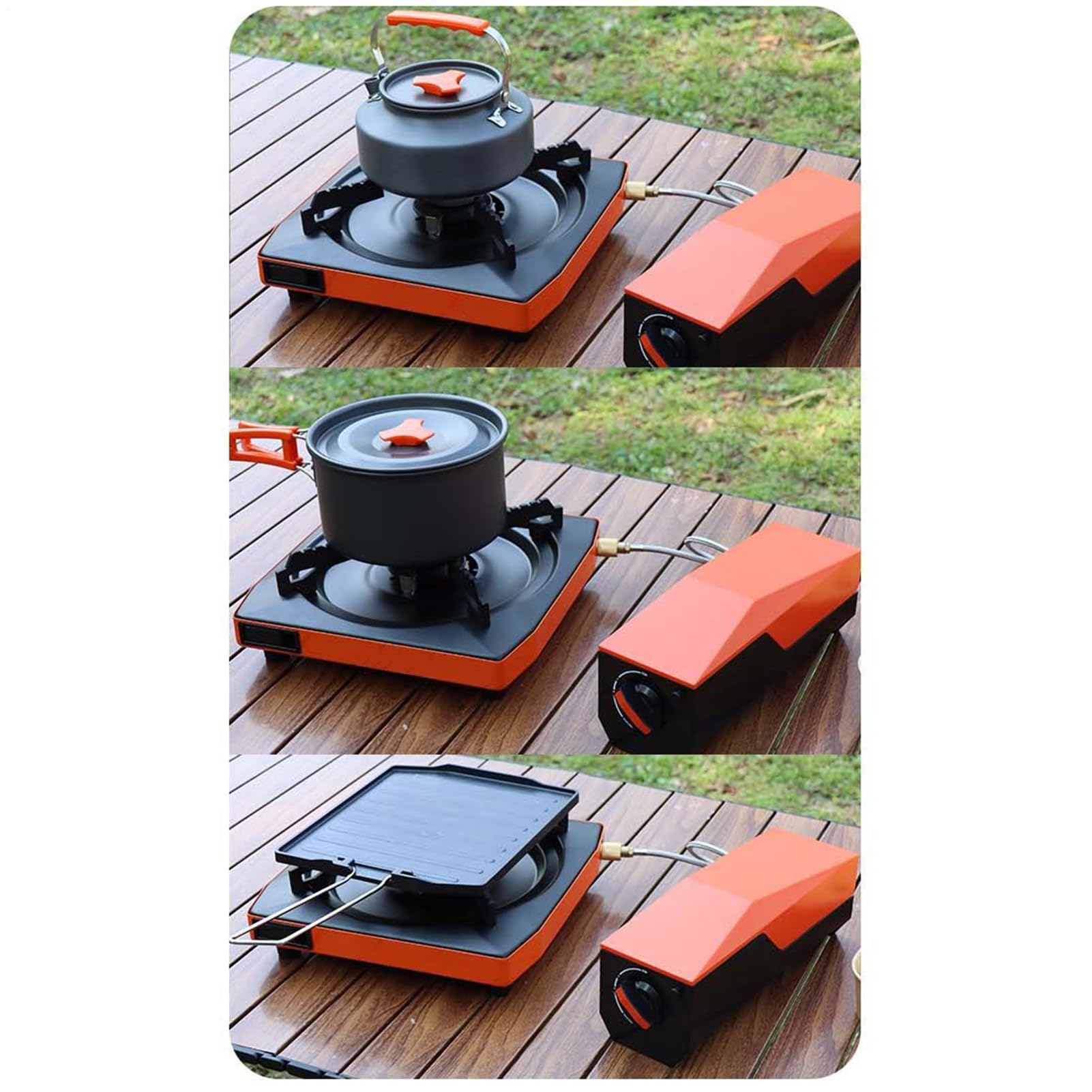 Prany Portable Camping Rozdzielane Piecyki Turystyczne Do Gotowania Na | System Auto Wyłączania Do Wędrówek Smażenia Grillowania Na Balkonie Tarasie Kempingowych Wycieczek