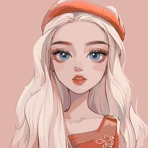 Pintura por números para adultos, principiantes y niños, 19.6 pulgadas de ancho x 15.7 pulgadas de largo, lienzos de princesa para pintar,