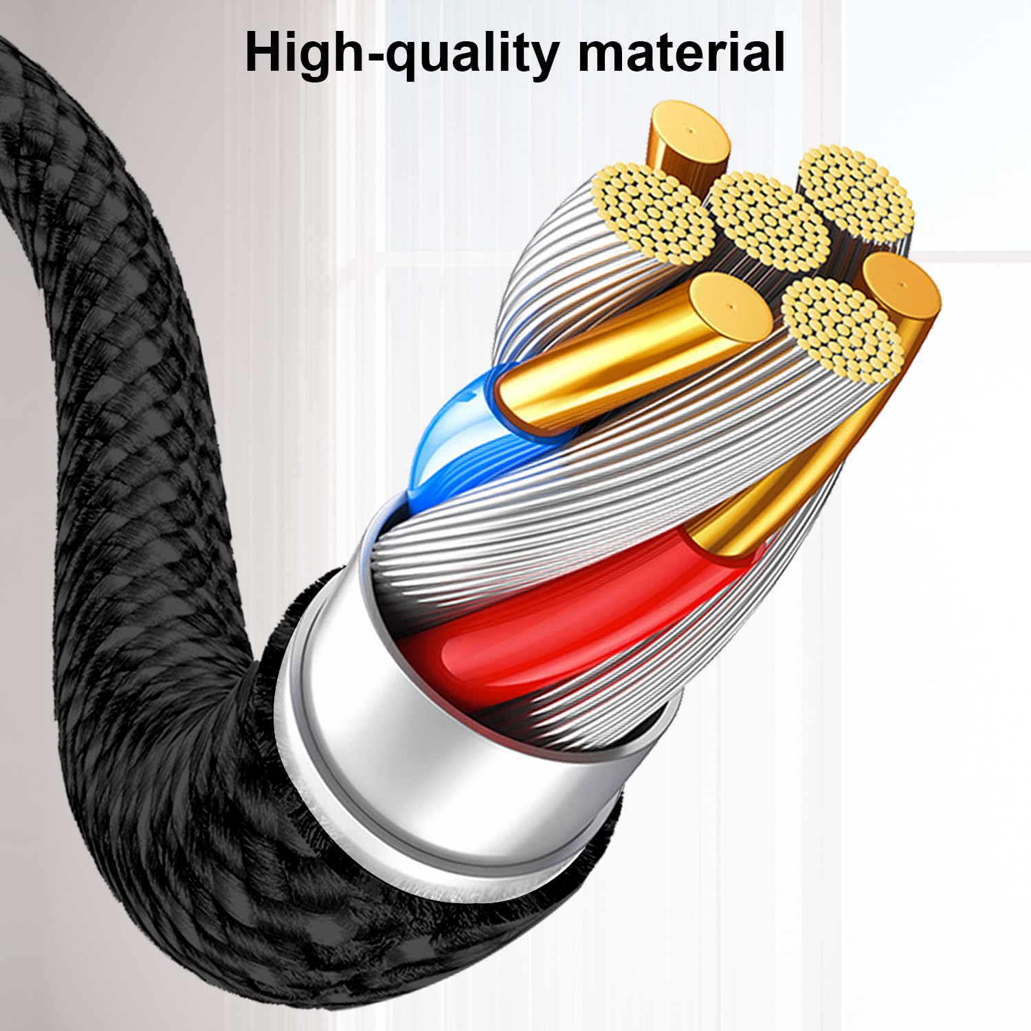 Cavo USB Type-C 3 Metri, 100W Cavo USB C USB C Nylon Cavo Type C to Type C Ricarica Rapida Cavetto Tipo C Filo Caricatore per iPhone 15 16 Pro Max/Plus,iPad Pro/Air,MacBook Air/Pro,Samsung S25 S24 S23