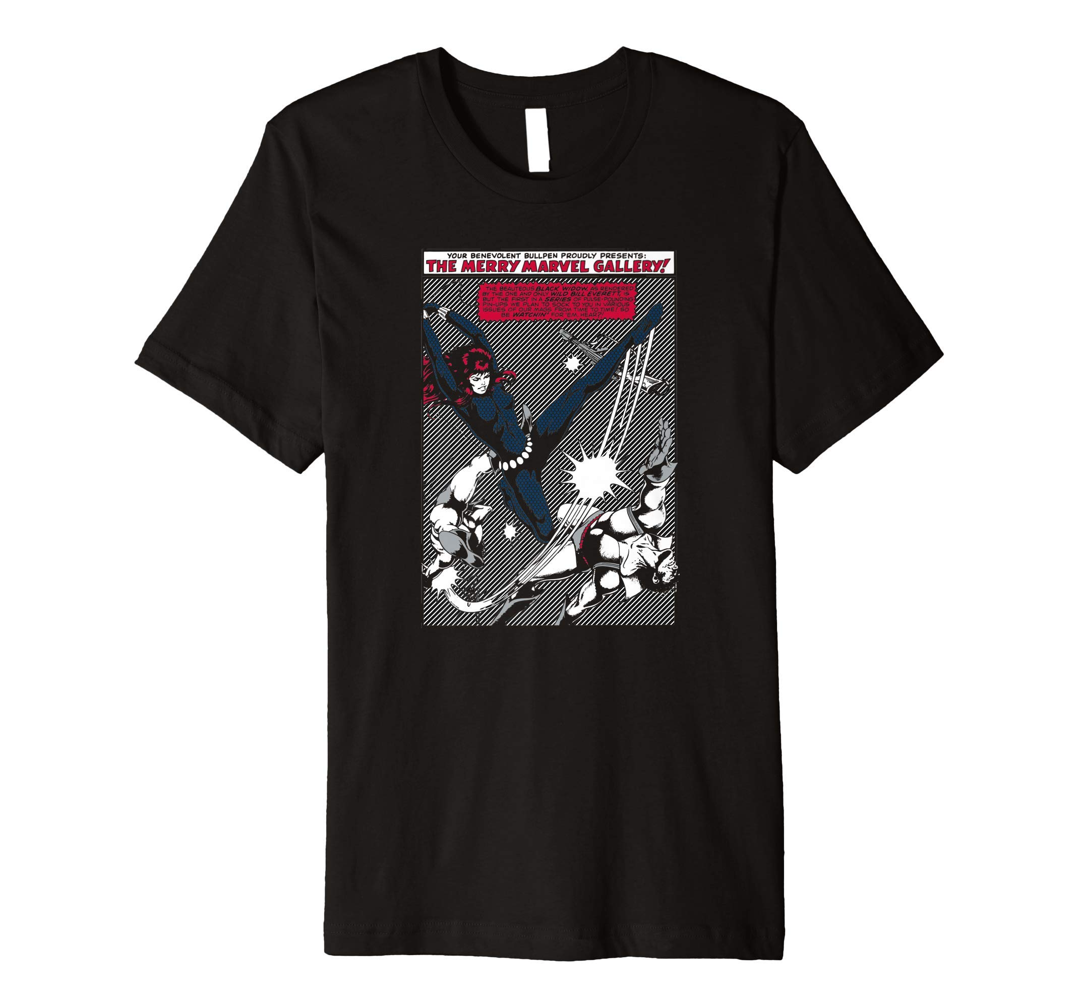 Marvel Black Widow Retro Merry Marvel Gallery Premium T-Shirt