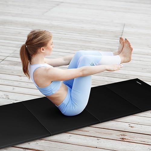 Miniatura 9 de BalanceFrom All Purpose 4'x8'x2" Extra Thick High Density Anti Tear Gymnastics Gym Folding Exercise Aerobics Mats, Multiple Colors