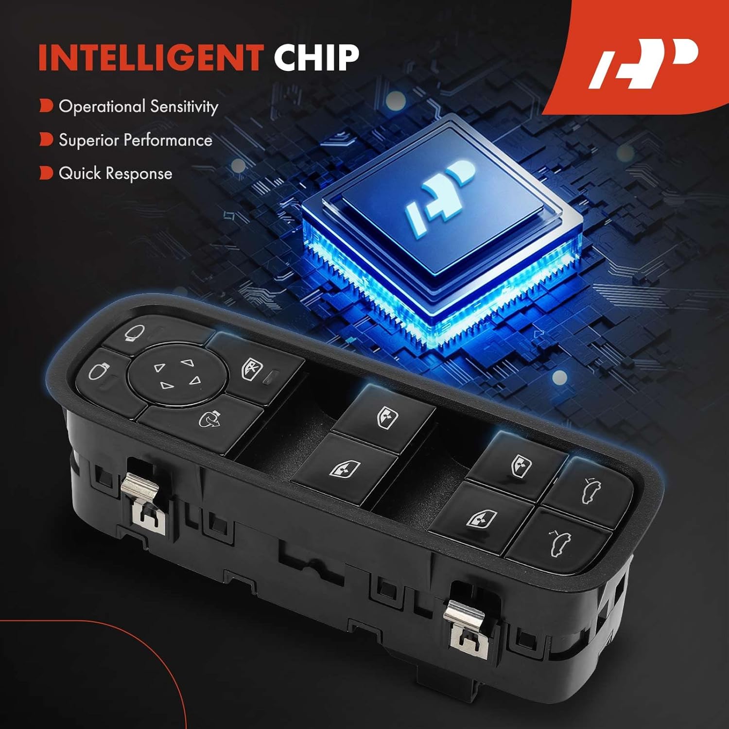 A-Premium Master Power Window Switch Compatible with Porsche Panamera 2017-2020 Hatchback/Wagon, Cayenne 2018-2021 Sport Utility, Front Left Driver Side, Replace# 971959858C