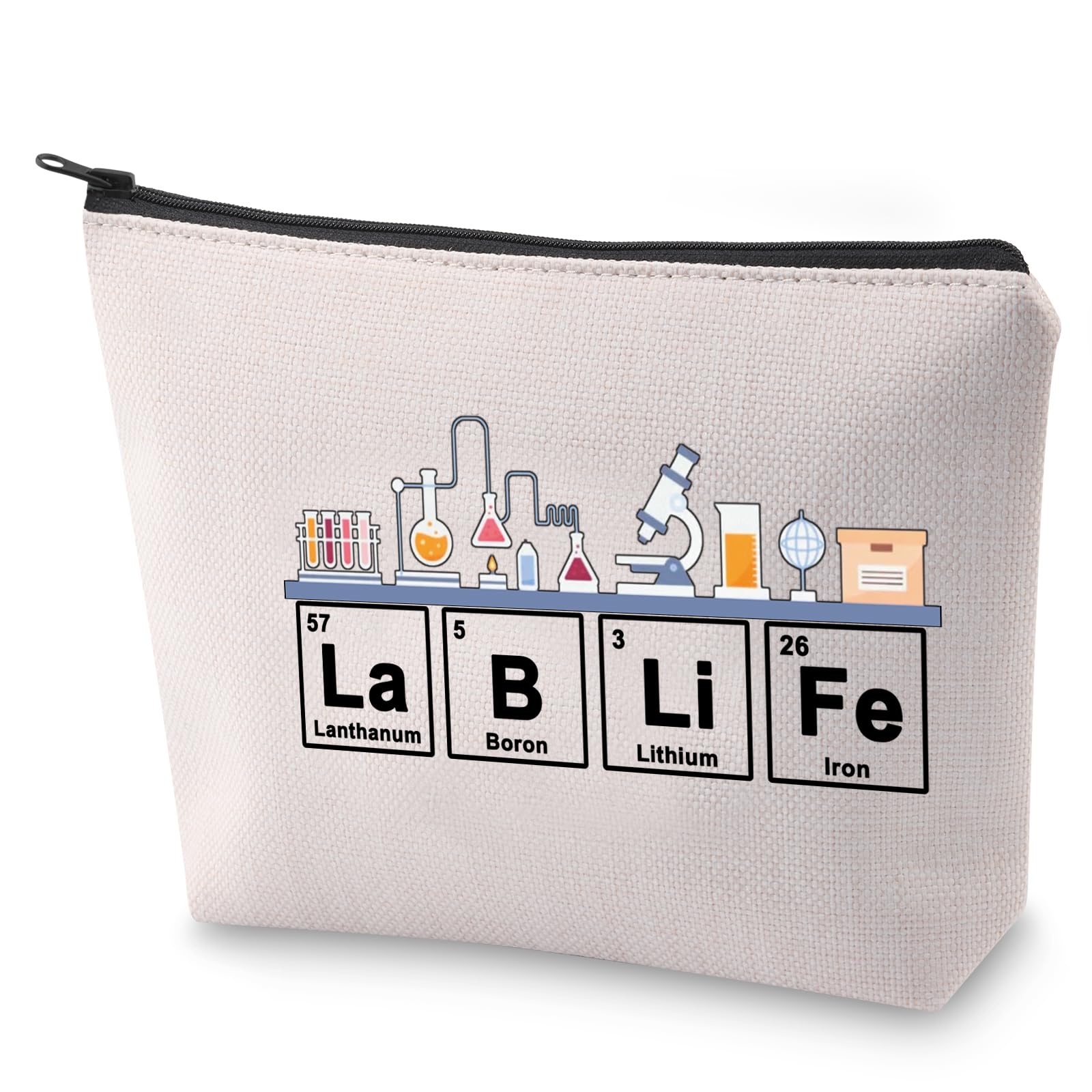 BLUPARK Labortechniker Kosmetiktasche Mikrobiologie Geschenk Lablife Make-up Tasche Chemie Lehrer Geschenk, Lablife