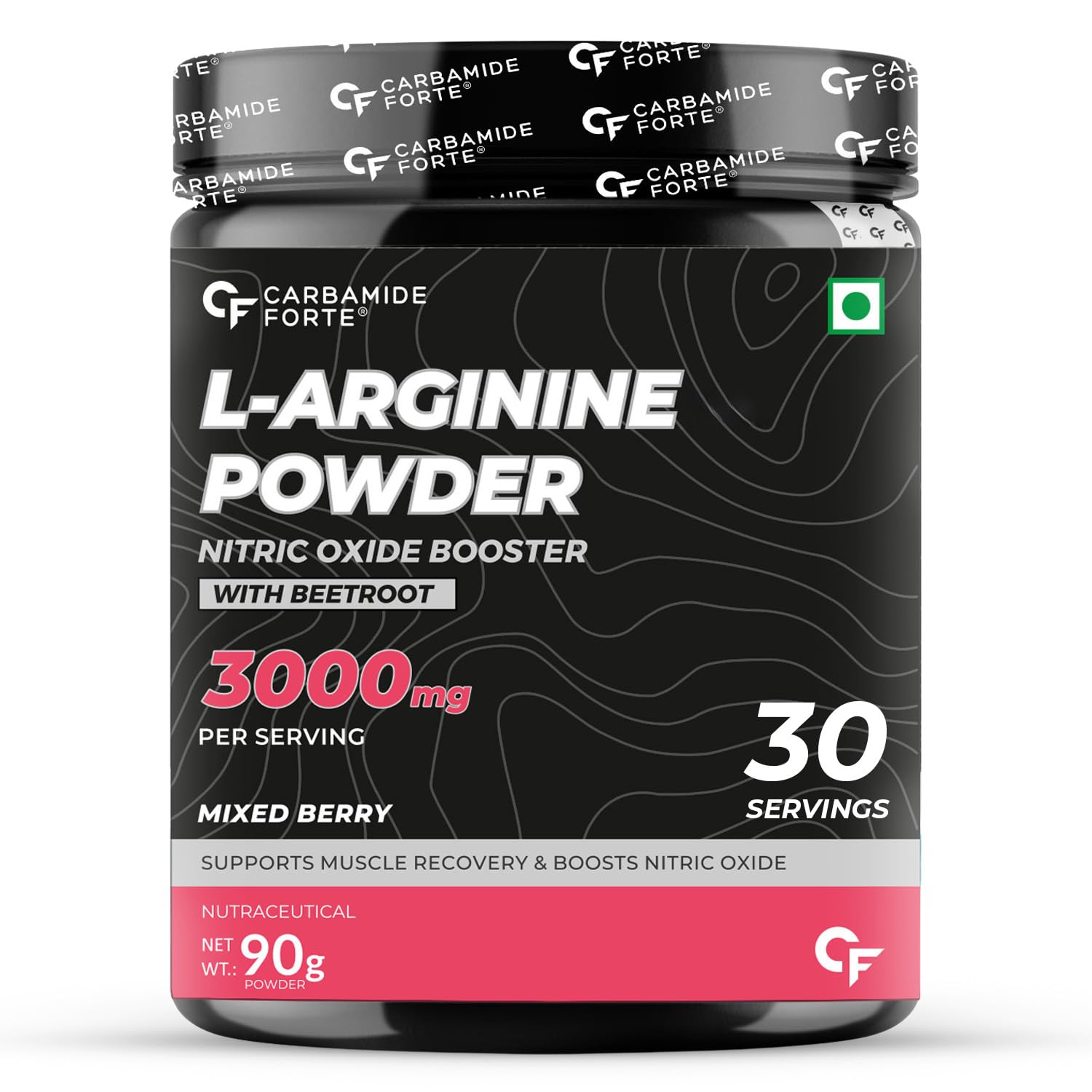 Carbamide Forte L Arginine Powder Supplement 3000mg | Pre-workout for men & women | L Arginine Supplement| Beet Root Powder - Mixberry- 90g-image-49