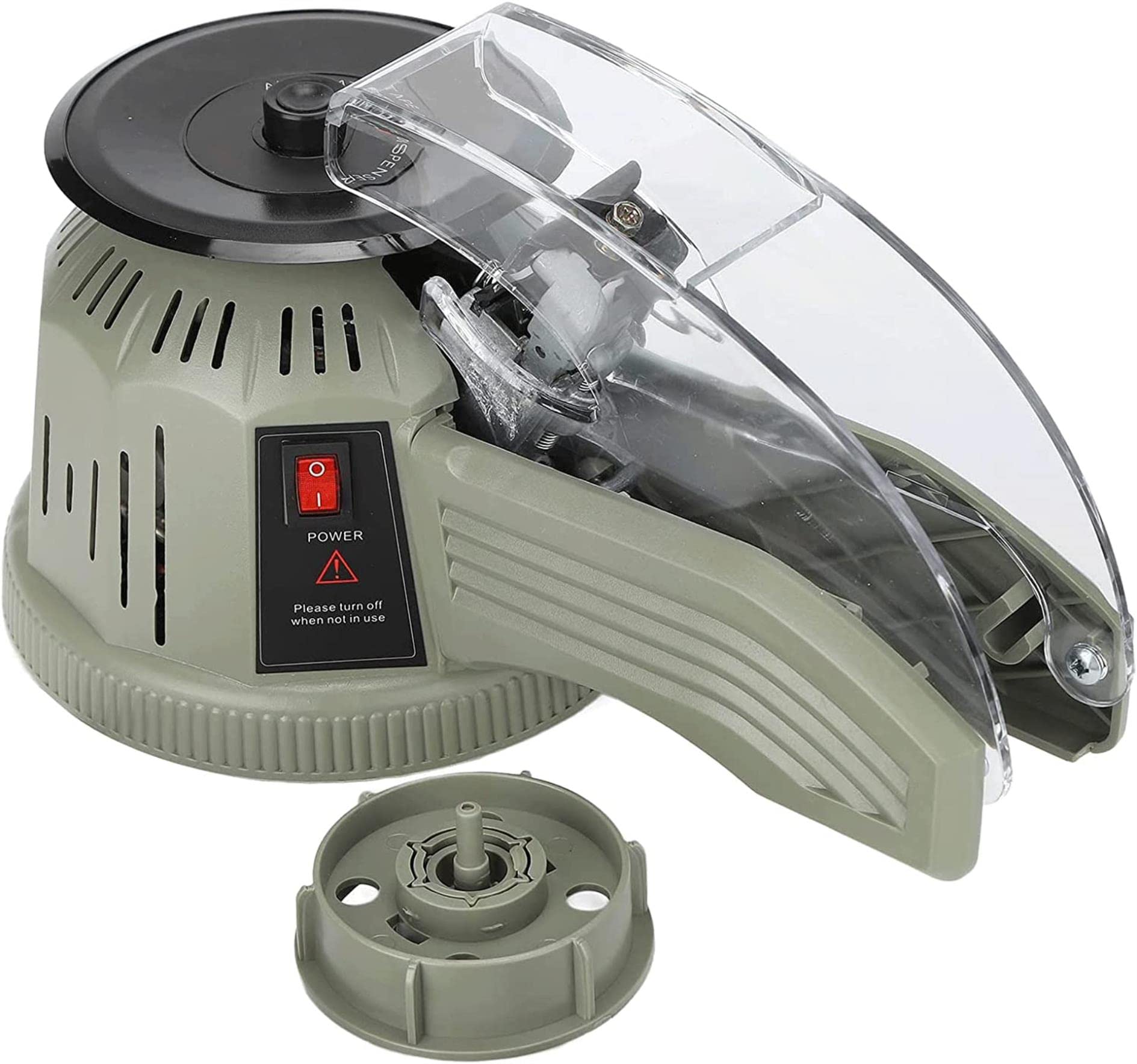 Dispenser automatico di nastri, dispenser automatico di nastro da scrivania regolabile, taglierina elettrica ad alta resistenza, con lunghezza di taglio da 11 a 58 mm e larghezza del nastro
