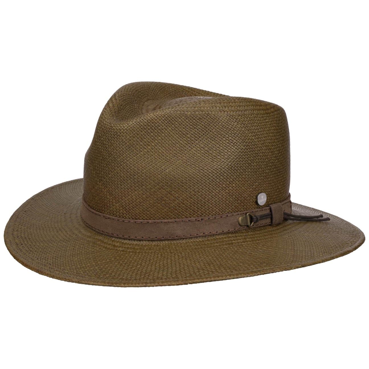 Lierys Chapeau Panama Forest Traveller Femme/Homme - Made in Ecuador D'Ete en Paille de Soleil avec Bandeau Cuir, Cuir Ete Printemps-ete