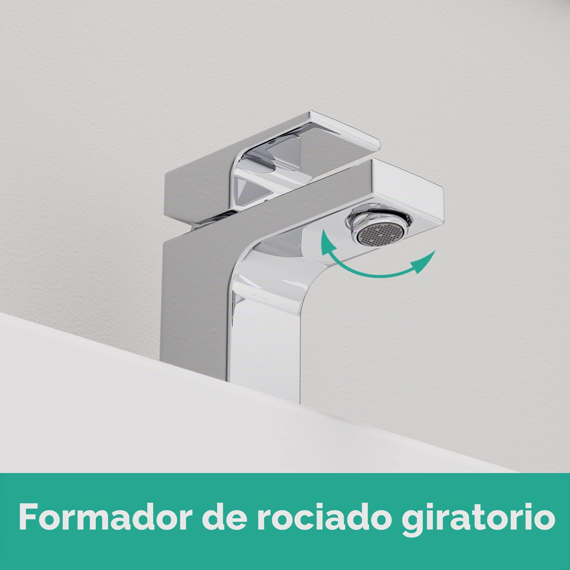 hansgrohe Vernis Shapre - grifo lavabo sin desagüe, grifo monomando lavabo 71 mm, mezclador monomando lavabo ahorro de agua (EcoSmart), cromo, 71567000