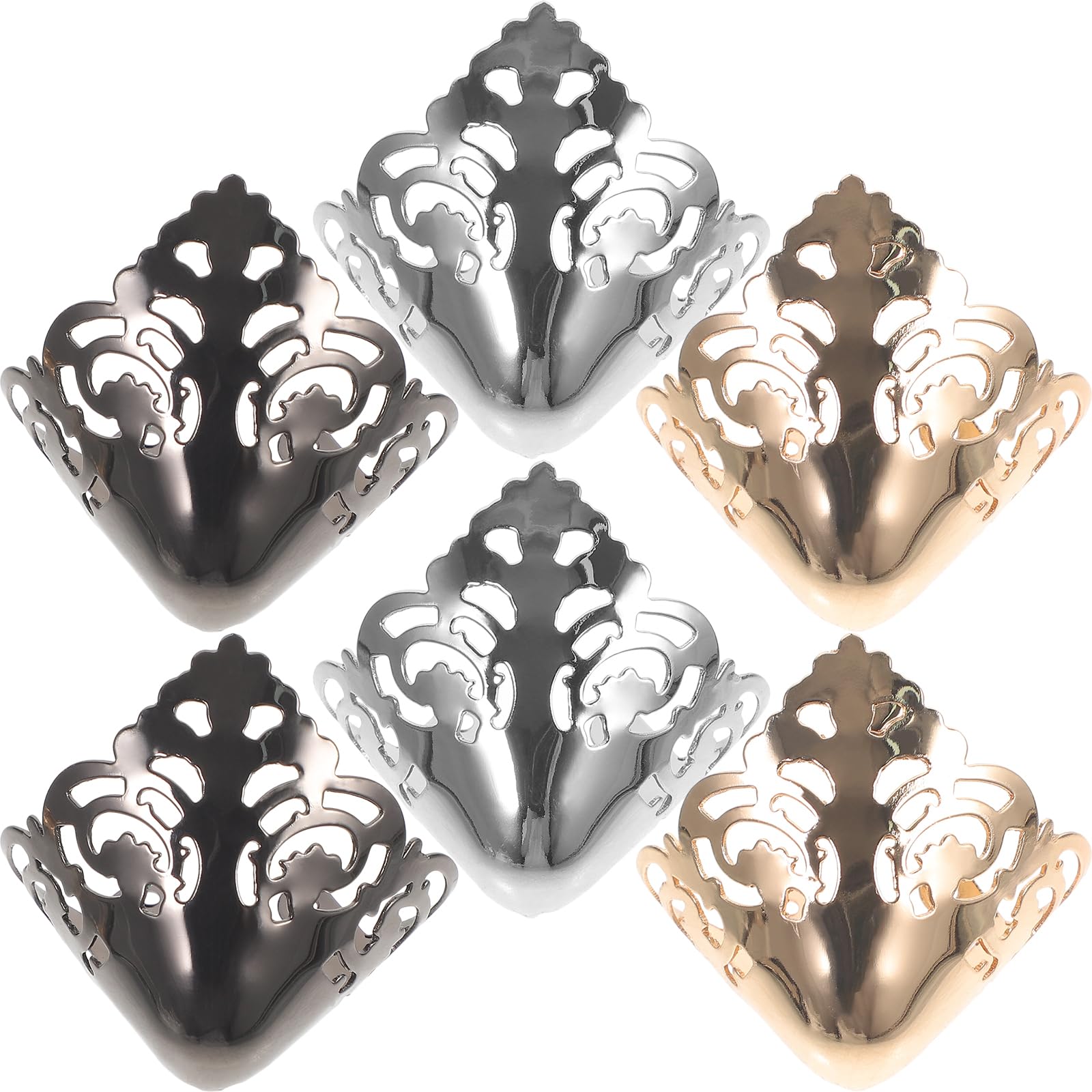 KESYOO 3Pairs Metal Shoes Pointed Protector High Heels Toe Cap Cowboy Boot Tips Elegant High Heels Tip Cover