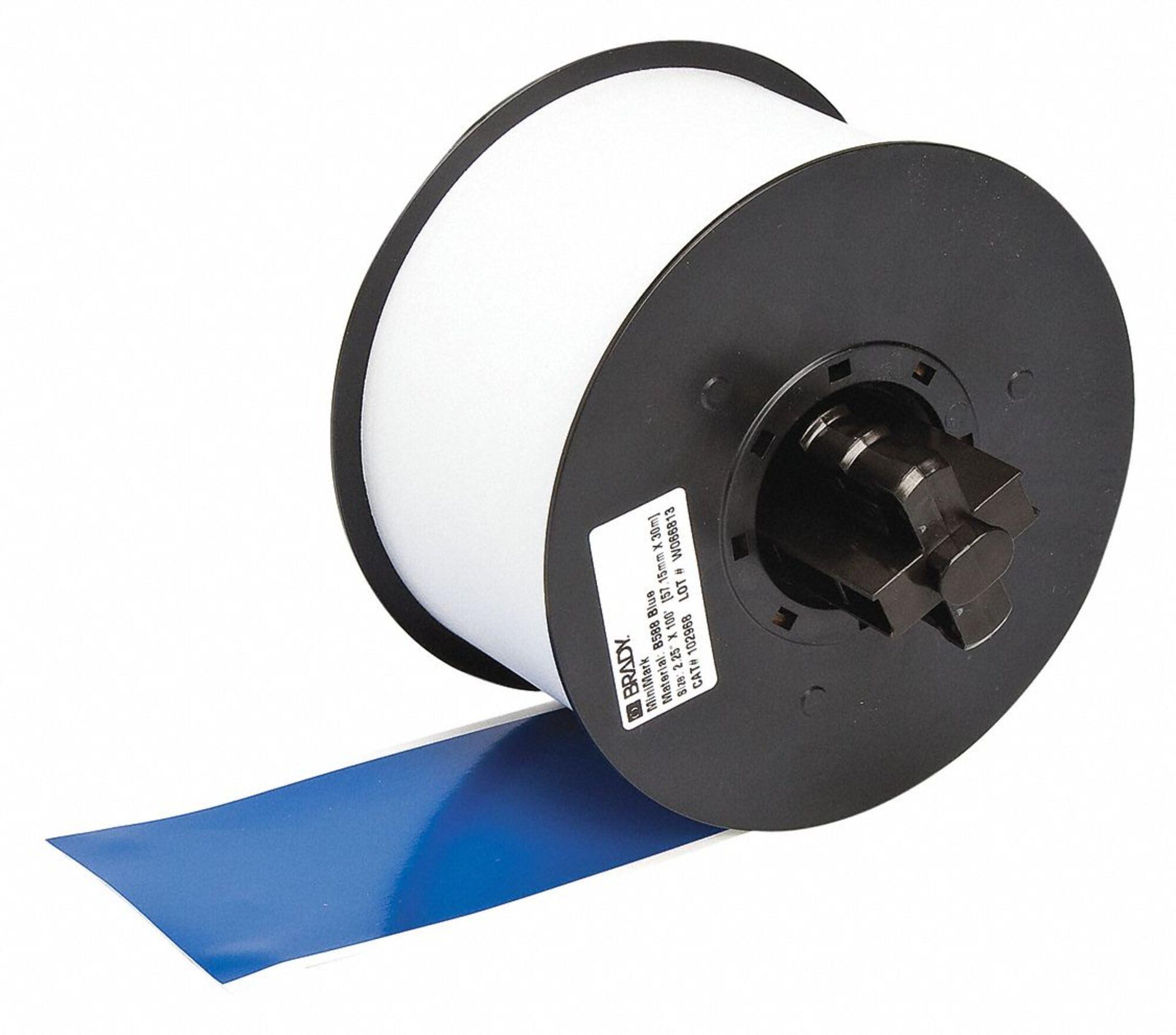 Brady 113209 MiniMark 100' de largo x 2.25" de ancho, vinilo B-595, impresora de etiquetas industriales para interiores y exteriores, cinta súper resistente