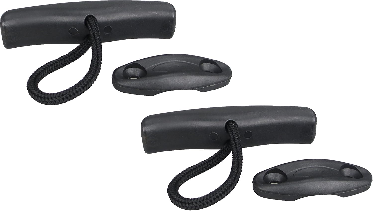 Pactrade Marine Boat Kayak Canoe 2Pcs Carrying Pull Toggle Handle w/ 4mm Cord Rope Accessories Plastic (1 Pair)