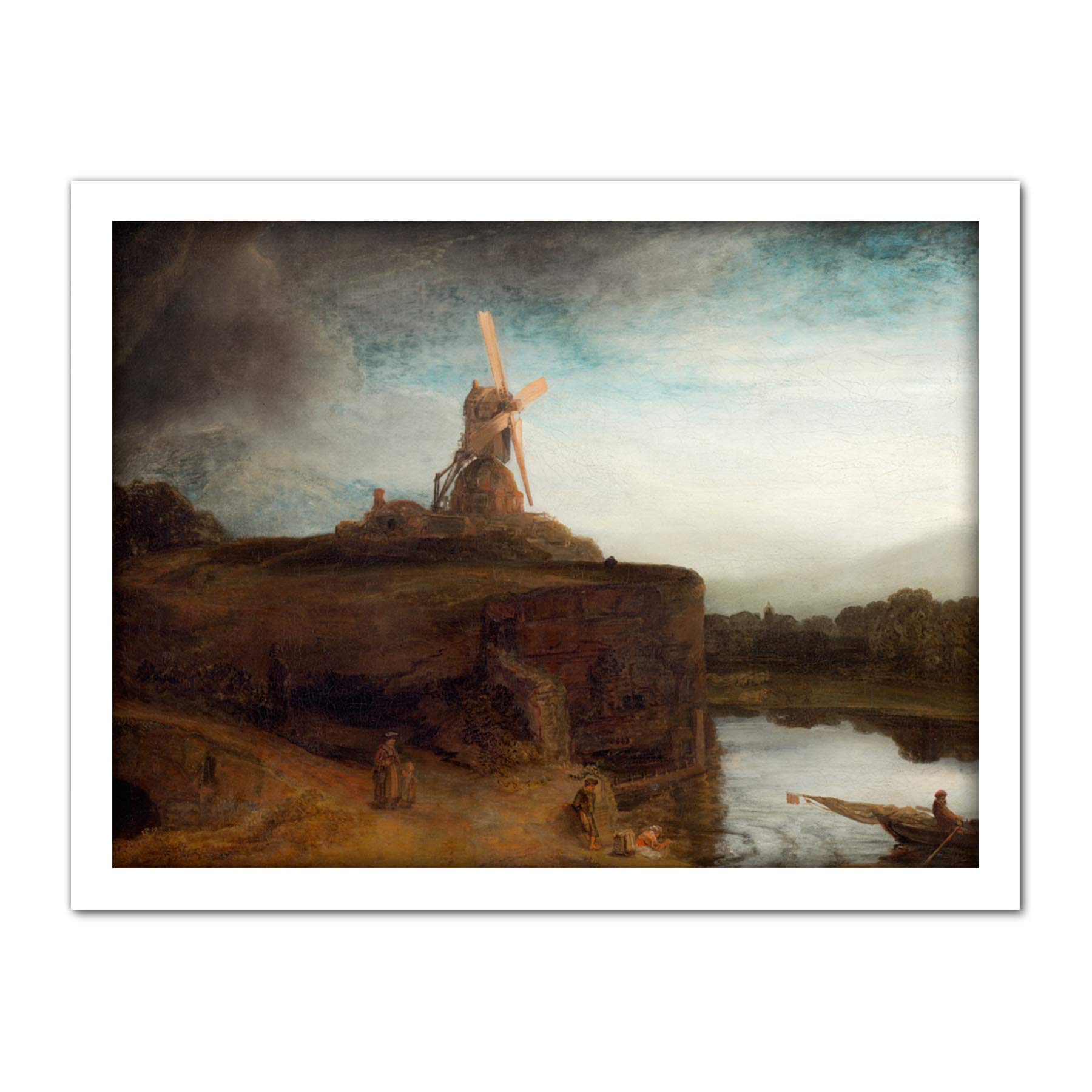 Rembrandt The Mill Baroque Old Master Large Framed Art Print Poster Wall Decor 18x24