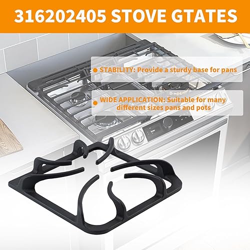 Miniatura 6 de Repuesto de rejilla 316202405 mejorado para piezas de estufa de gas Frigidaire, rejilla de quemador, piezas de cocina de gas Frigidaire, rejilla de
