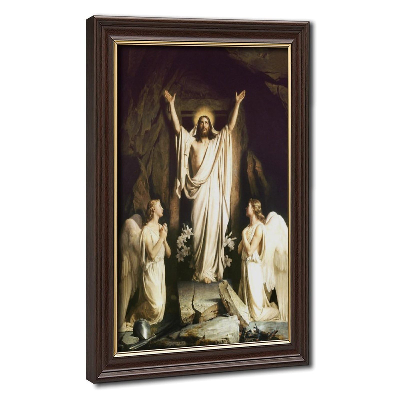 WCYB Carl Bloch - Resurrection of Christ Posters Prints Canvas Deco Paintings Wall Art Hangable Frame 24" L X 36" W