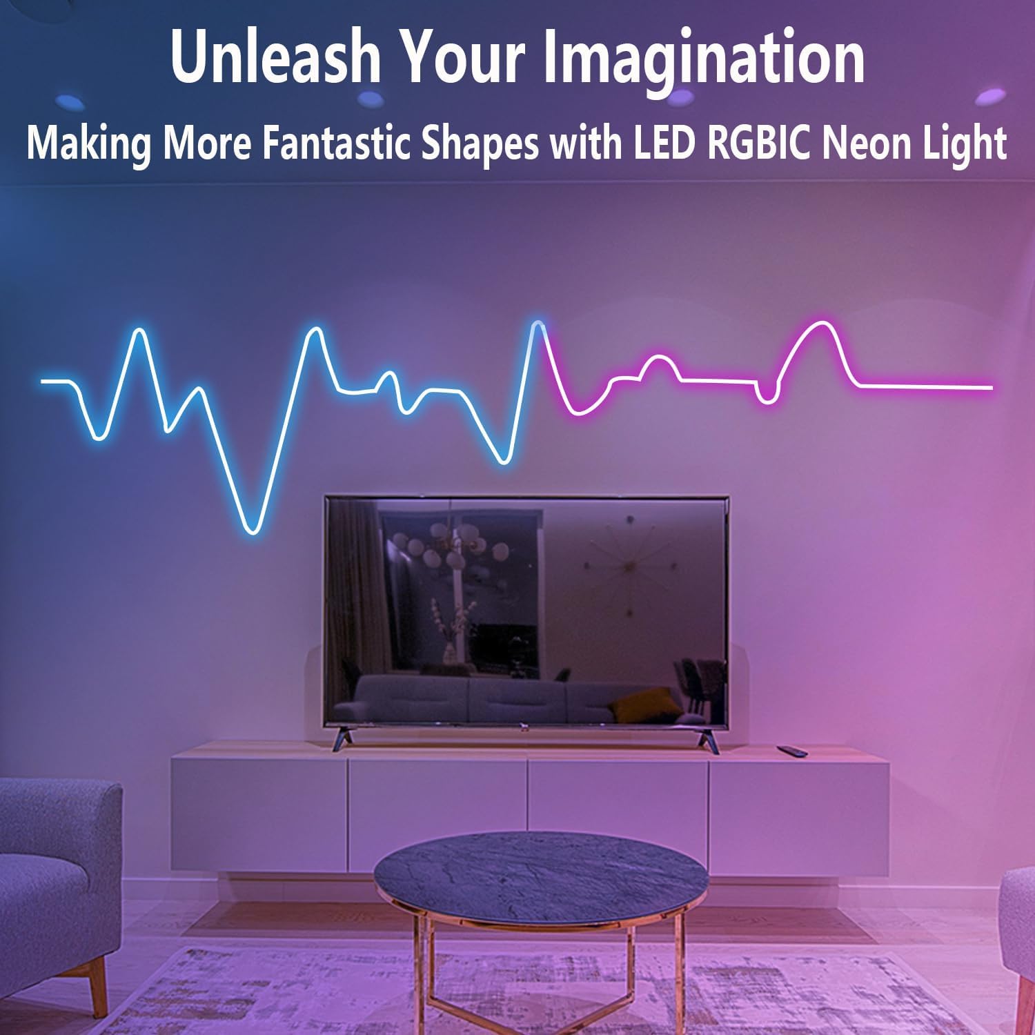 Cmswiftify 16.4ft RGBIC Dynamic Neon Rope Lights | App & Remote Control, IP65 Waterproof & Music Sync | Multi-Scene Use for Gaming Rooms, Retail Displays, Outdoor Parties & DIY Art (16M Colors)