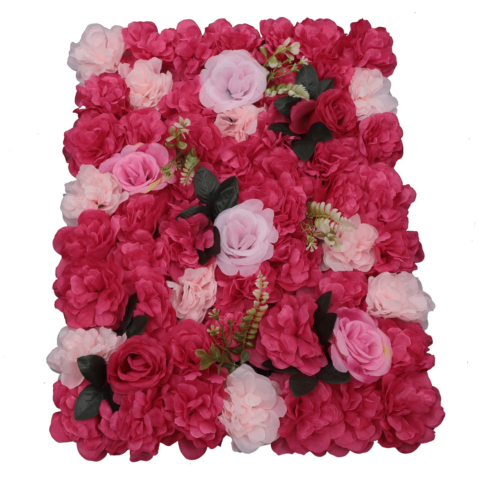 12 Stück Blumen Wand 40 X 60 cm Wasserdicht Kunstblumen Deko Künstliche Blumenwand Rosenwand Kunstblumenwand Set Blumen Wandpaneele für Hochzeit, Party, Schaufenster,Rose Farbe
