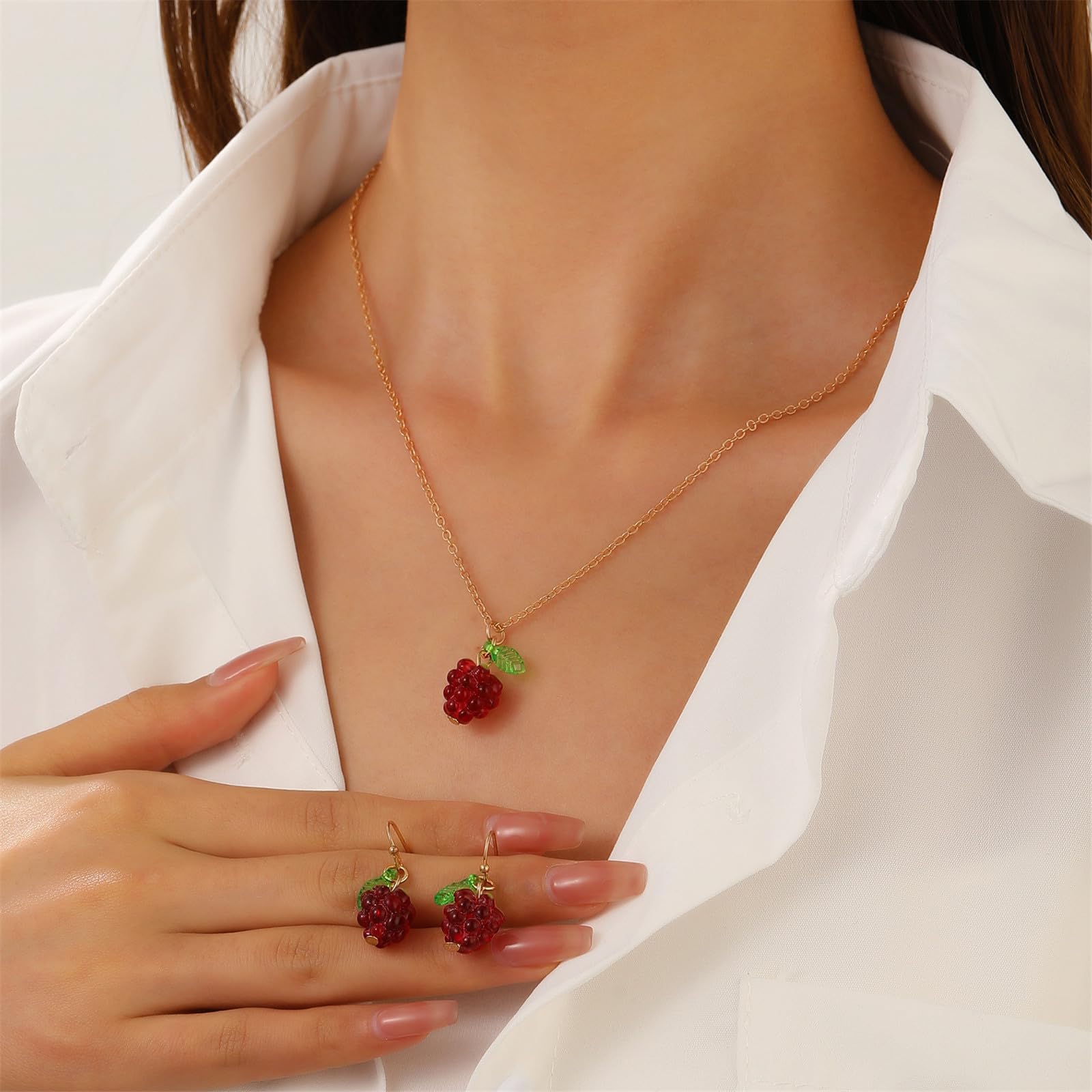 Konges Slojd Sieraden Set Cherry Gold Kopen | Necklace, Bracelet en Ring