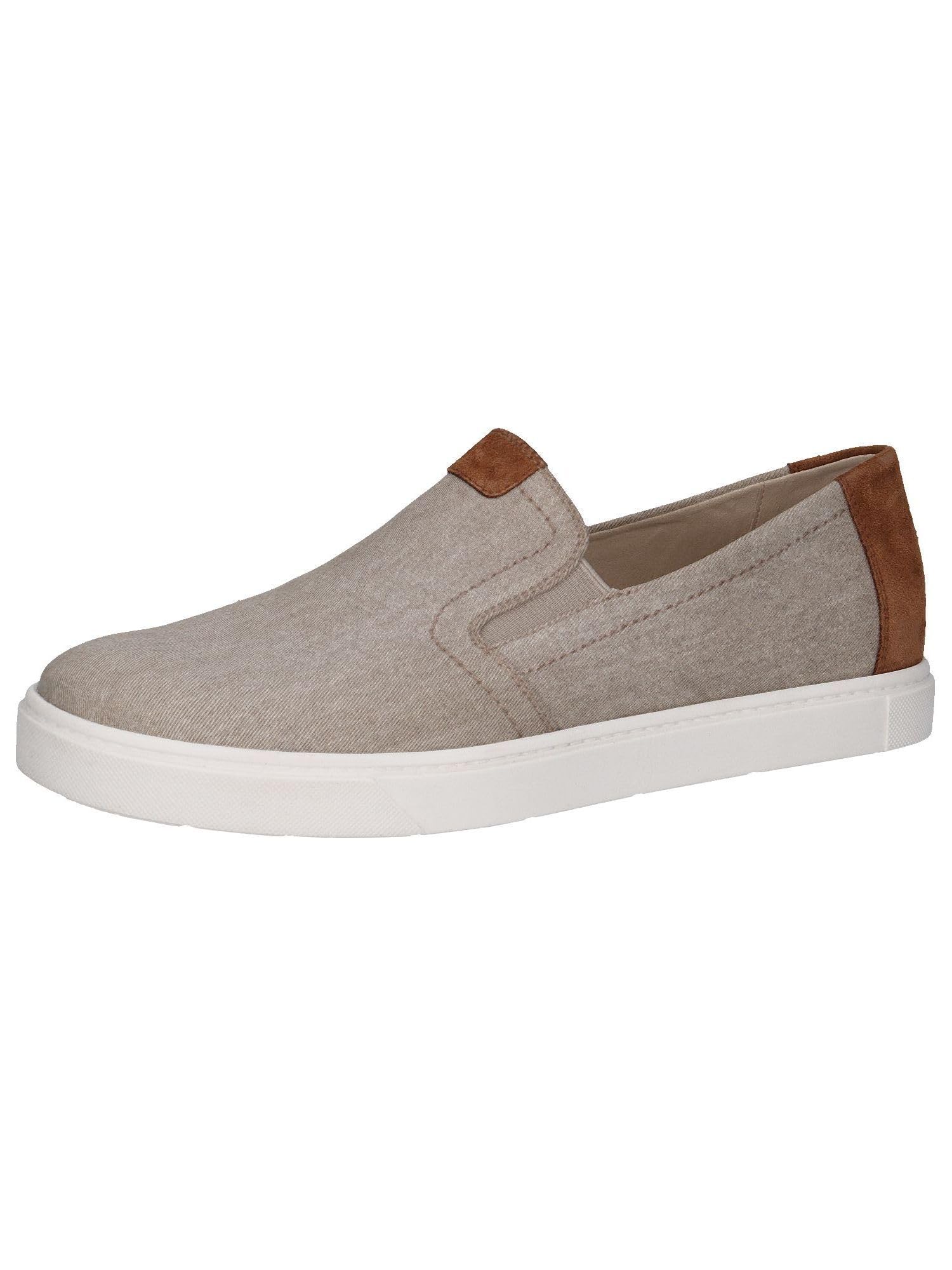CAPRICE Men's Leather Slip-ons Without Laces, Gray (Lt.Grey Comb), 10 UK