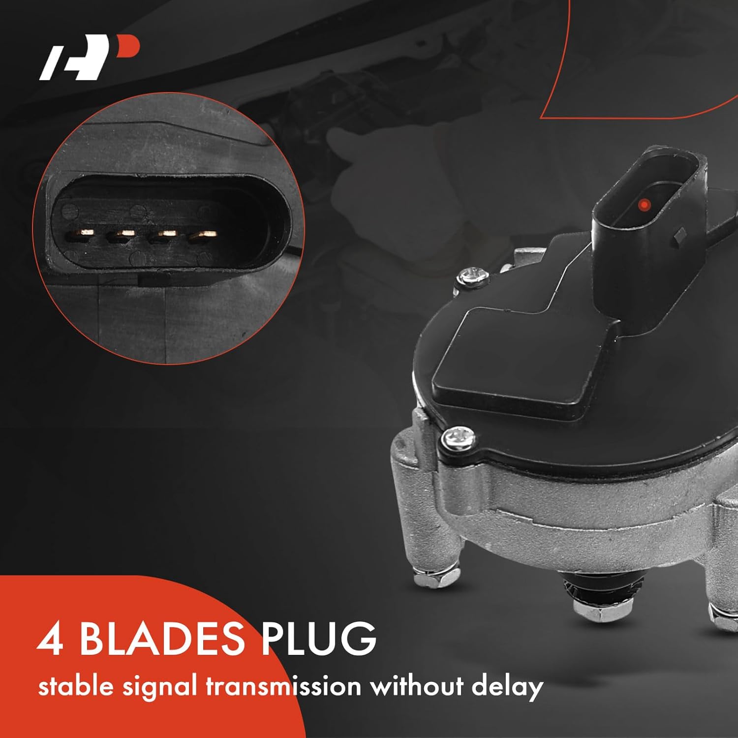 A-Premium Front Windshield Wiper Motor Compatible with Chevrolet Caprice 2013-2017, SS 2014-2017 & Pontiac G8 2008-2009, Sedan, 4-Pin