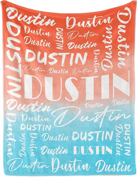 Name Blanket Personalized Name Blanket Customized Blanket with Name Text for Adult Kid Birthday Christmas Mothers Fathers Valentines Day Gift
