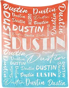 Name Blanket Personalized Name Blanket Customized Blanket with Name Text for Adult Kid Birthday Christmas Mothers Fathers Valentines Day Gift