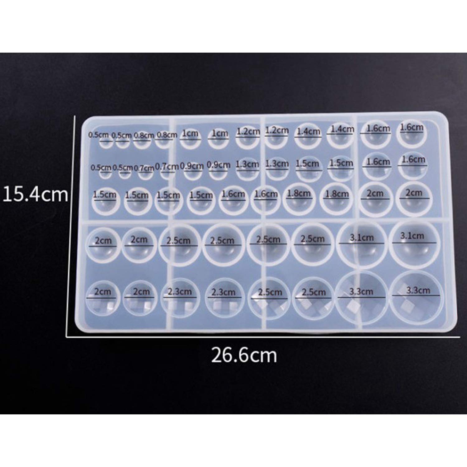 Pendentifs Multi Moule En Silicone Oblat Cabochon Perles