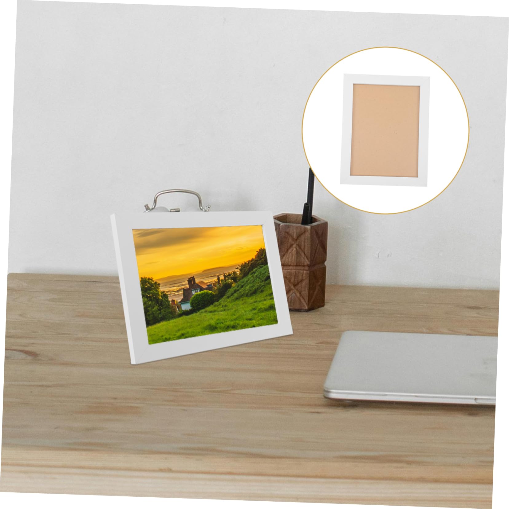 ORFOFE Set 7 Pezzi Cornice Foto in Legno Bianco da Tavolo