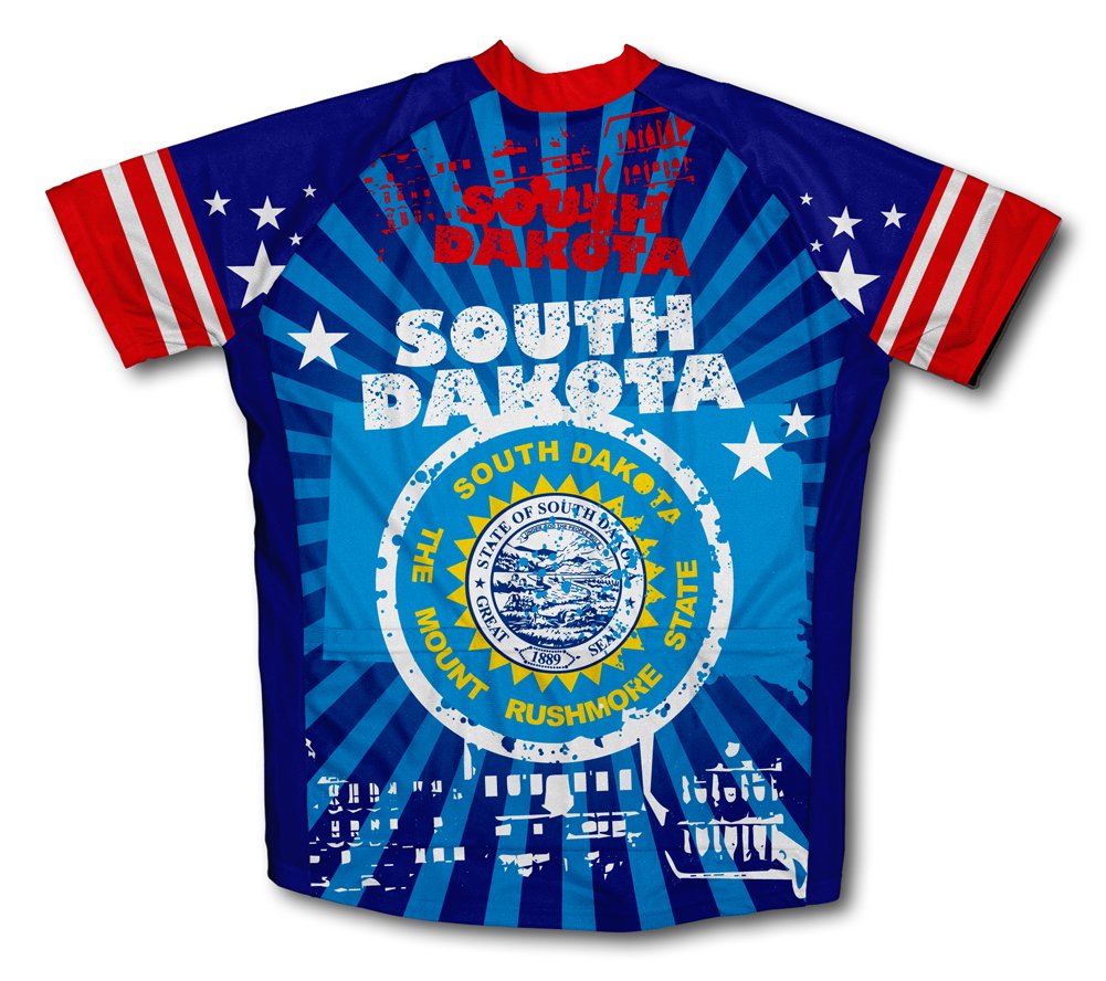 ScudoPro South Dakota Short Sleeve Cycling Jersey for Men - Size 3XL Blue
