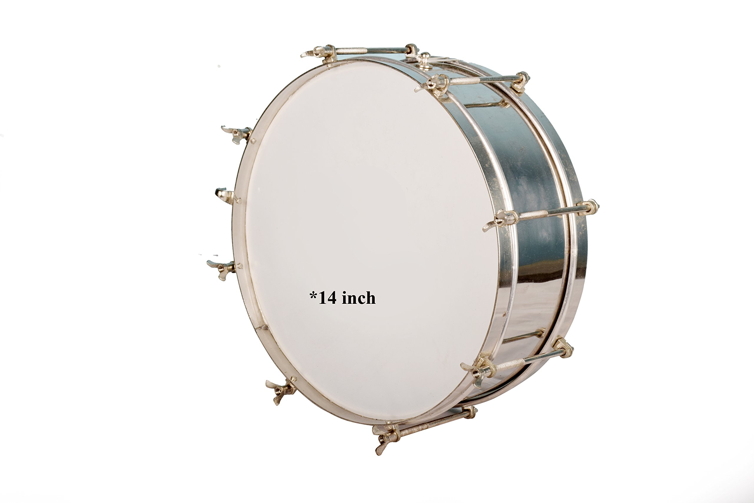Kannan Musical Instruments Side Drum, 13.6" inch, Silver