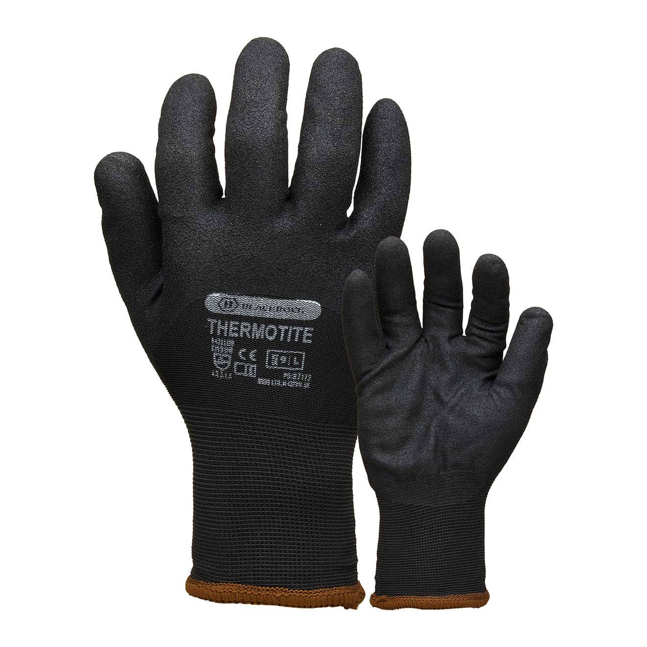 Blackrock Thermotite Thermal Safety Work Gloves With Sandy Nitrile Grip Cold Resistant Protective Gloves EN388 EN511 - Size 9/Large