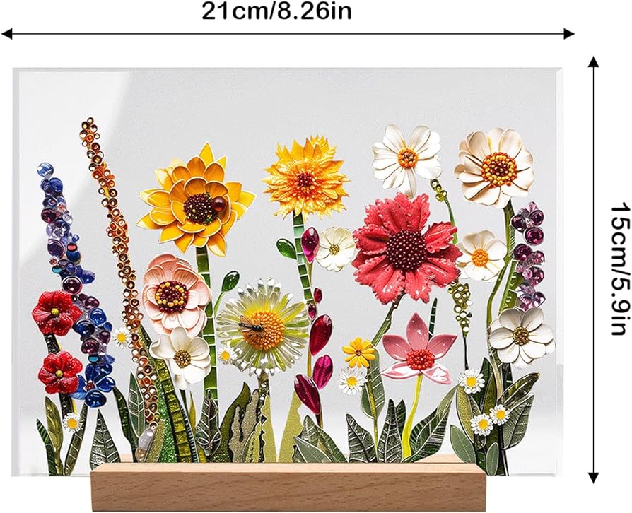 花柄アクリルスタンドガラス Amazon｜模造ガラスアクリル装飾、塗装花アクリル装飾 - アクリル花柄