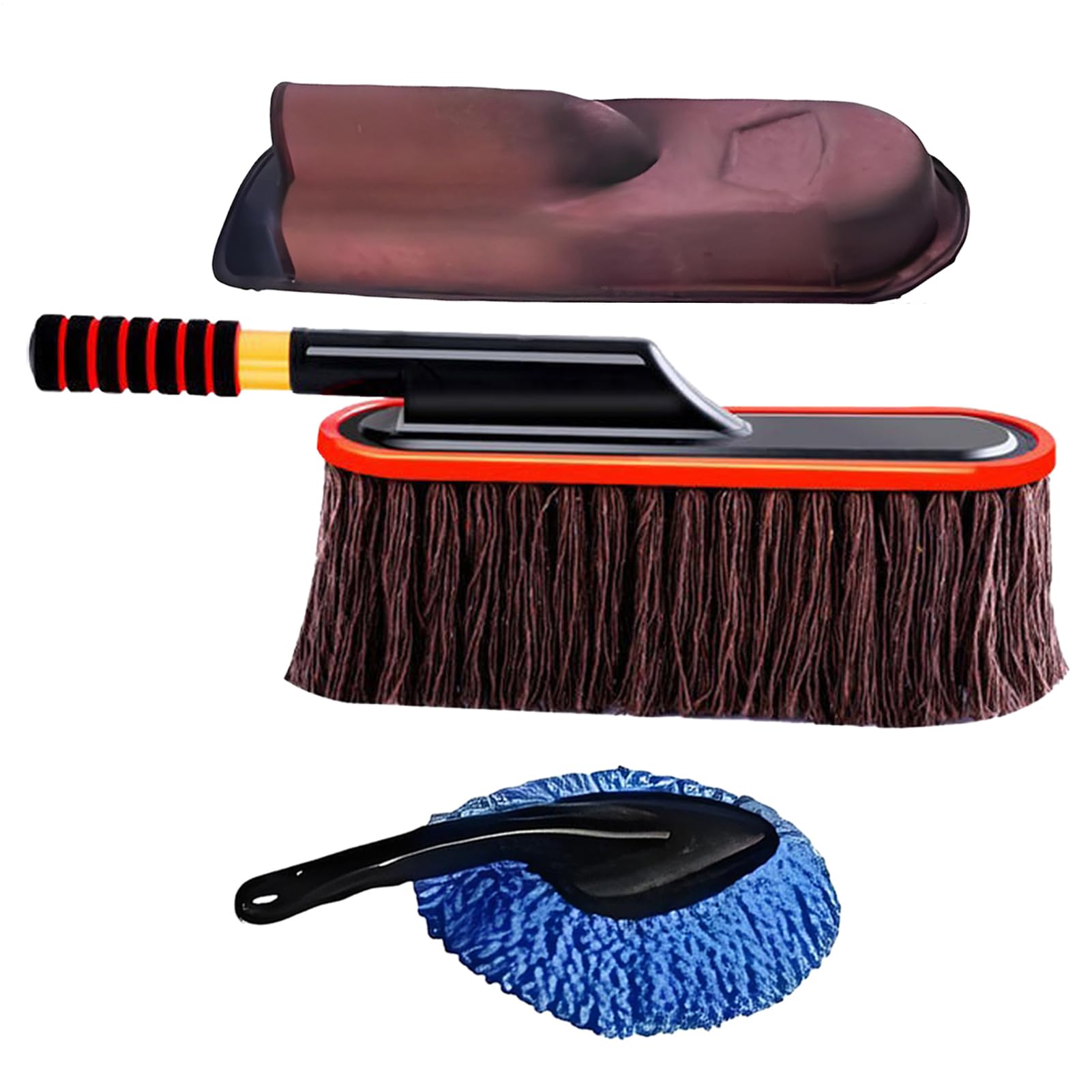Brosse De Poussière De Voiture, Duster De Voiture | Brosse De Saupoudrage Extérieur Automatique,Supplies De Nettoyage à L'épreuve Des Rayures Avec Poignée Extensible, MOP Automatique Pour Moto, Camion