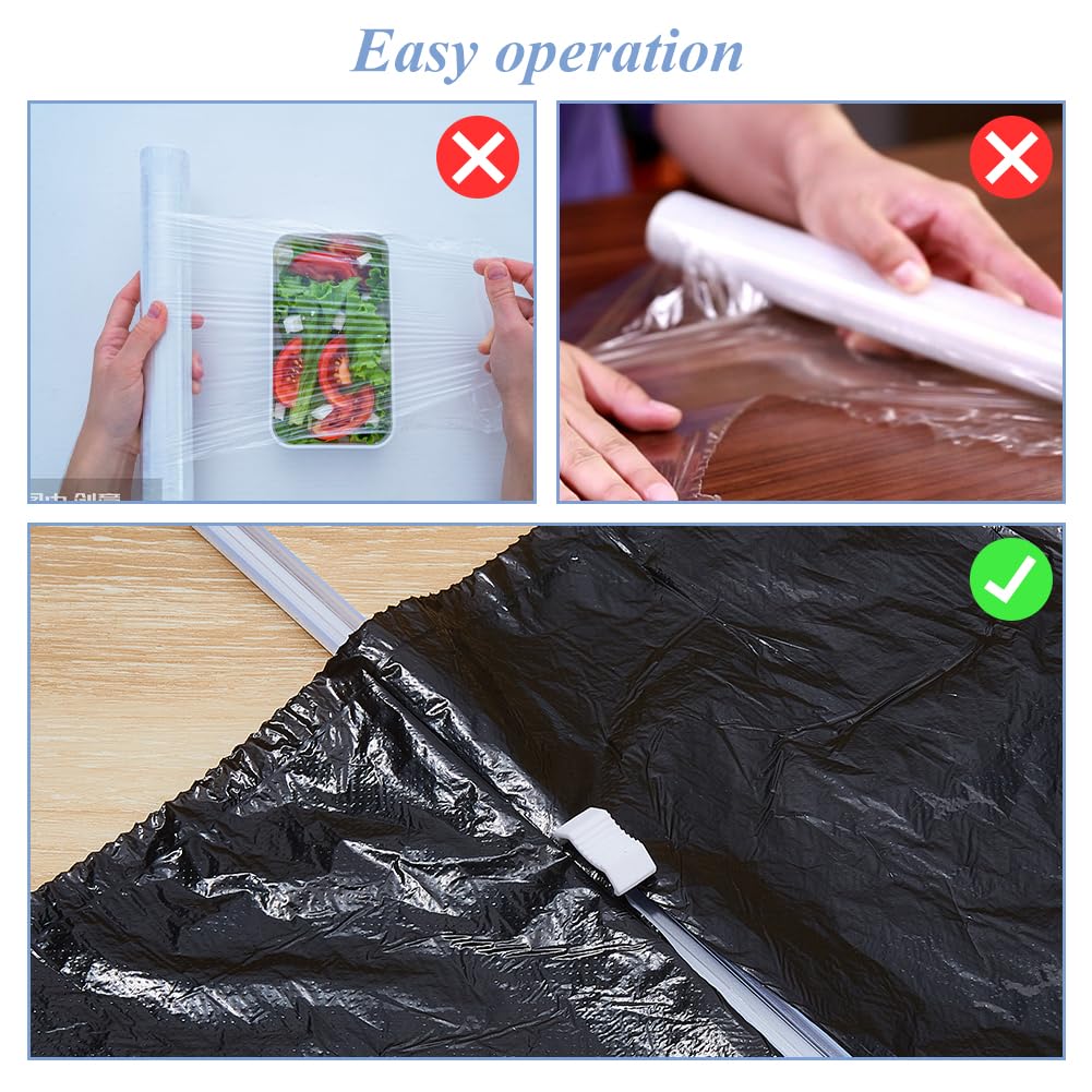 DICOSMETIC 6 Pièces Découpeur de Film Plastique 13" Découpeur Coulissant pour Distributeur de Film Alimentaire Remplacement de Découpeur de Film Auto Adhésif