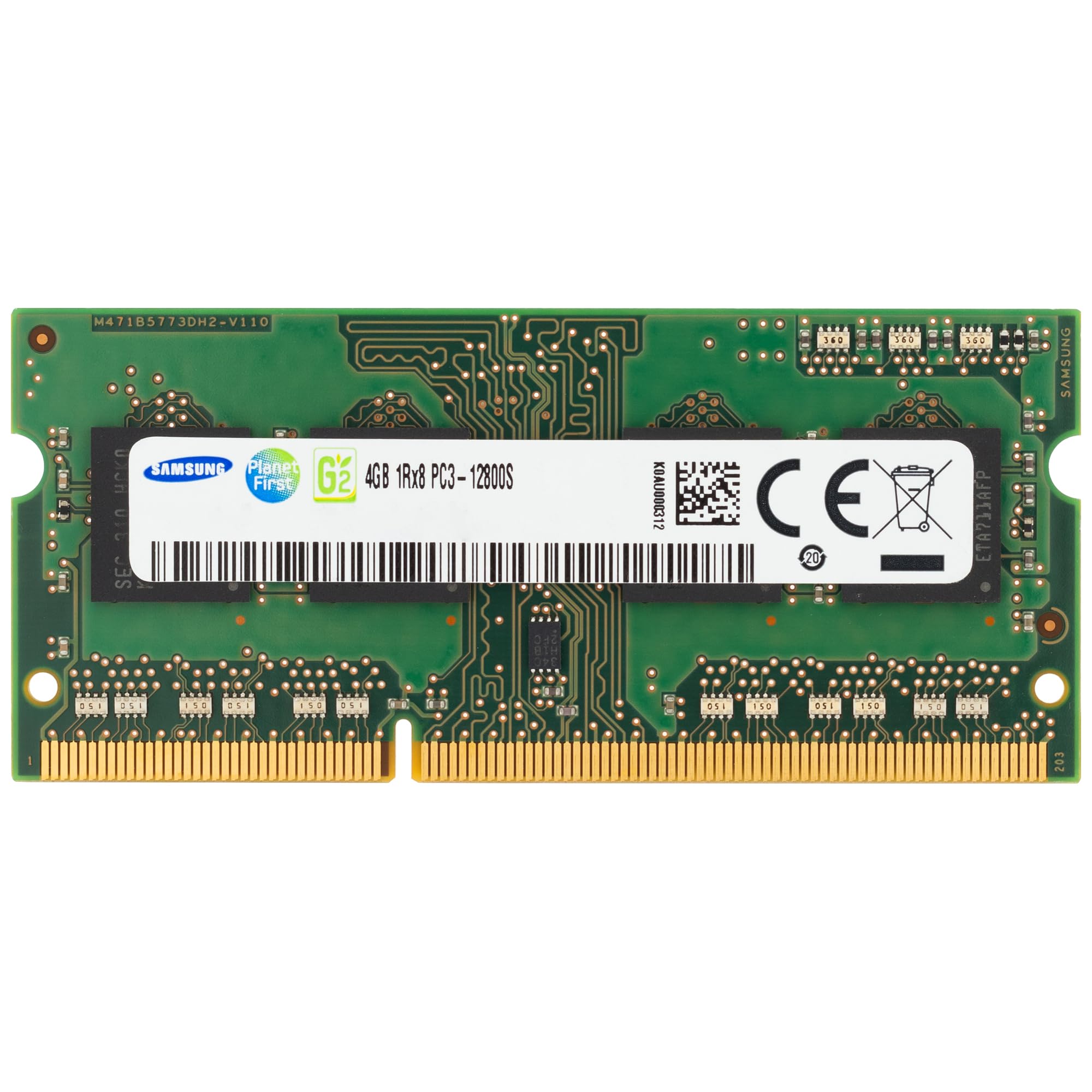 Samsung 4GB DDR3 1600MHz PC3-12800 CL11 SODIMM 1Rx8 Single Rank