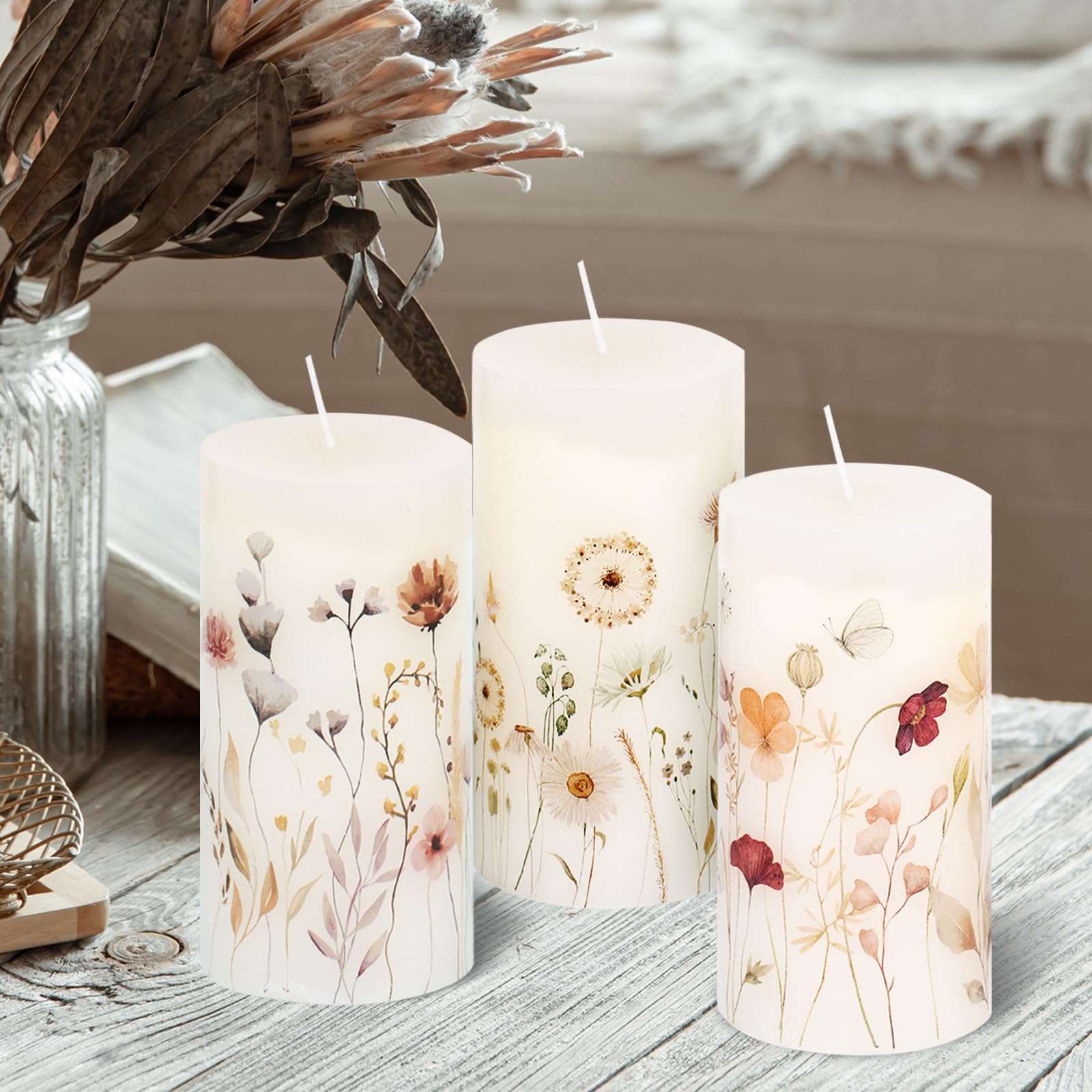 Adesivi per candele di Natale, tatuaggi per candele dell