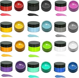 Chalk Paste Chalk Paste for Silk Screen Stencils .Screen Printing Ink ，Pigment for Wood, T-Shirts, Fabric, Chalkboard DIY Home Decor (12 Bottles)
