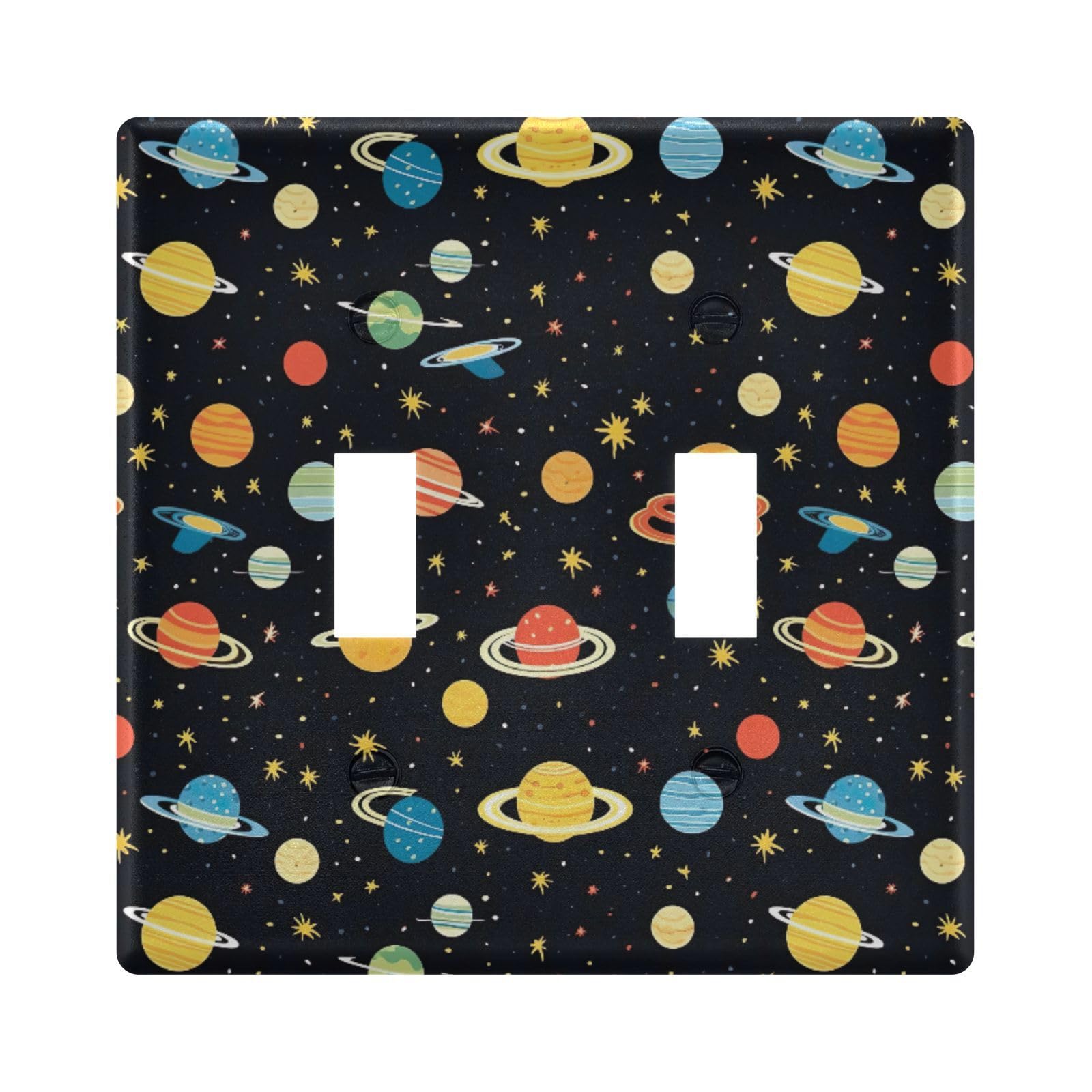 UMIRIKO Outer Space Planet Light Switch Cover Plate Covers Decorative Double Toggle Home Decor 202a8757