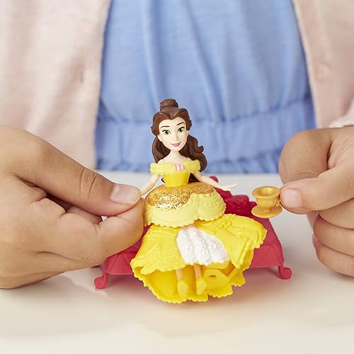 Miniatura 9 de Disney Princess Royal Chambers Playset and Belle Doll, Royal Clips Fashion, falda de un clip