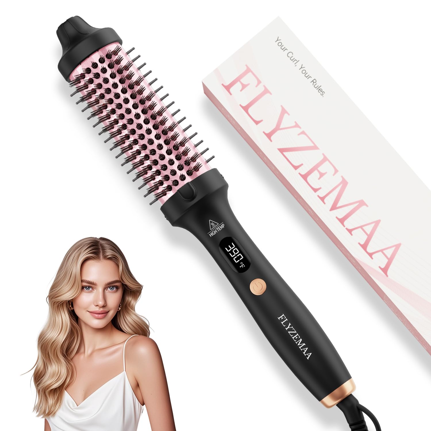 Amazon.com : Thermal Brush, FLYZEMAA 1.5 Inch Curling Iron for